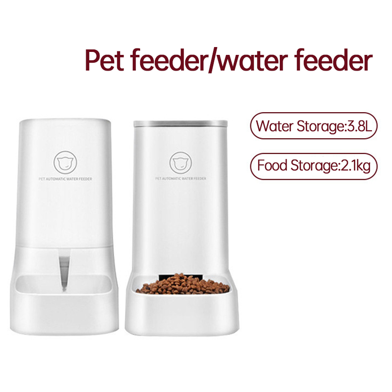 Distributeur automatique d’eau et de nourriture grande capacité pour chats et chiens