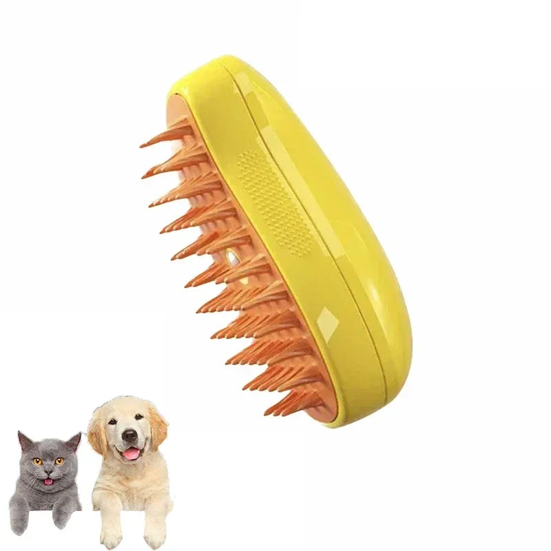 Brosse Vapeur 3-en-1 pour Chat — Toilettage, Massage & Démêlage
