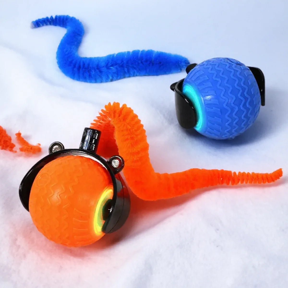 Balle Interactive Intelligente pour Chat — LED, 3 Modes & Rechargeable USB-C