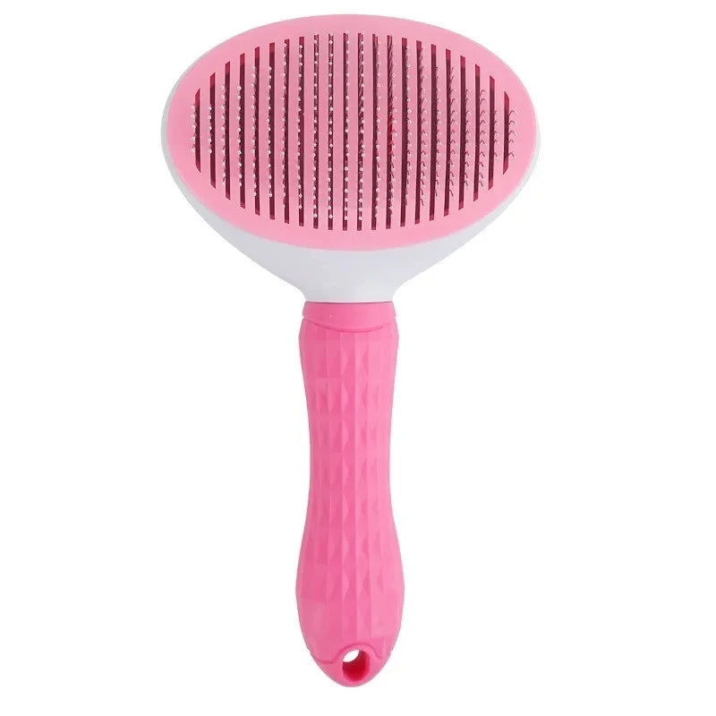 Brosse Auto-Nettoyante pour Chat & Chien — Démêlage, Massage & Poils Morts