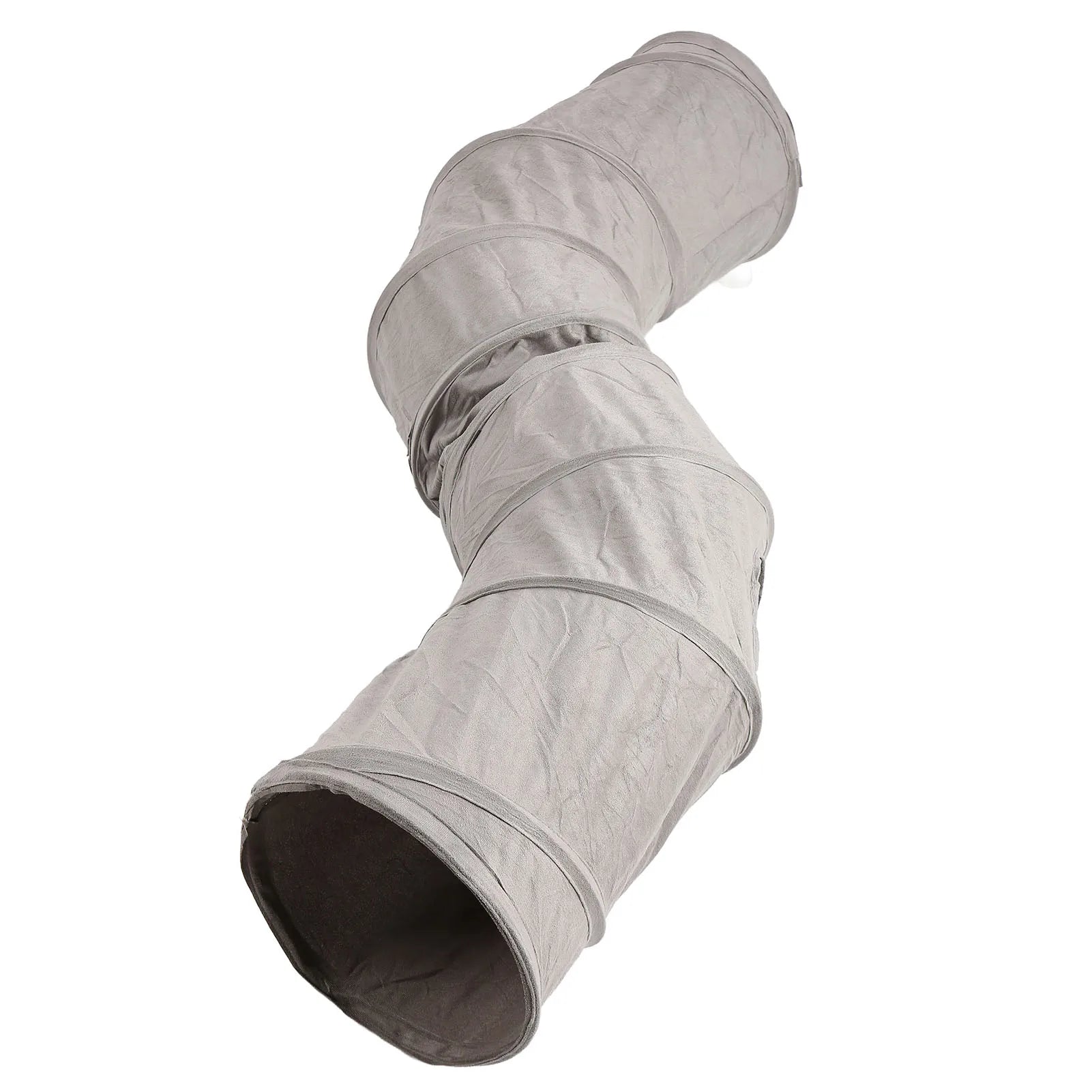 Tunnel Interactif Pliable pour Chat — Grand Espace, Forme en S & Balle Suspendue