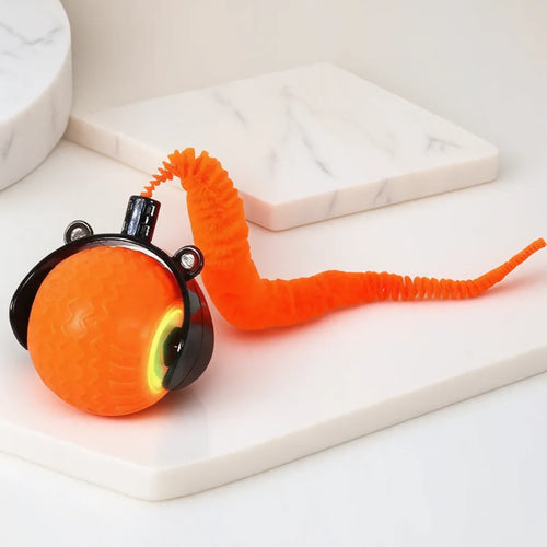 Balle Interactive Intelligente pour Chat — LED, 3 Modes & Rechargeable USB-C